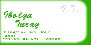 ibolya turay business card